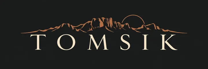 TOMSIK desert mountain logo